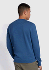 Farah Tim Crew Neck Sweatshirt, Steel Blue