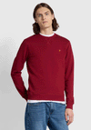 Farah Tim Crew Neck Sweatshirt, Warm Red