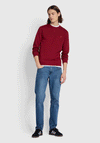 Farah Tim Crew Neck Sweatshirt, Warm Red