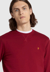 Farah Tim Crew Neck Sweatshirt, Warm Red
