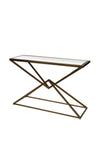 Fern Cottage Antique Gold Mirrored Large Console Table