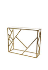 Fern Cottage Abstract Gold Mirror Top Console Table