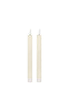 Fern Cottage Luxe Collection Warm LED Wax Tapered Dinner Candles, Set of 2