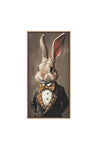 FRAMED RABBIT TEXTILE ART 30 X 60CM