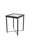 GLASS TOP SIDE TABLE