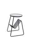 BLACK MAGAZINE RACK TABLE