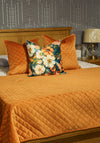 Fervor + Hue Velvet Quilted Cushion 50x50cm, Copper Orange