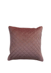Fervor + Hue Velvet Quilted Cushion 50x50cm, Rose Quartz Pink