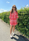 Vero Moda Dicthe Printed Tunic Smock Mini Dress, Cayenne
