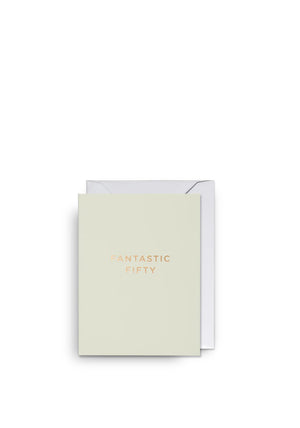 Lagom Design “Fantastic Fifty” Mini Greetings Card