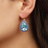 Dyrberg/Kern Fiora Aqua Crystal Earrings, Gold