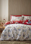 Fusion Christmas Foraging Fox Duvet Cover Set, Red