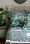 Forever England One Size Cordelia Patchwork Bedspread, Duck Egg Green