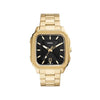 Fossil Men's Inscription Square Watch, Gold & Black