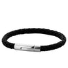 Frank 1967 Classic Leather Braided Bracelet, Black