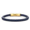 Frank 1967 Leather Braided Bracelet, Blue