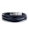 Frank 1967 Multi-Strand Leather Bracelet, Blue