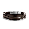 Frank 1967 Multi Strand Leather Bracelet, Brown