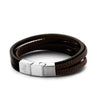 Frank 1967 Thick Multi-Strand Leather Bracelet, Dark Brown
