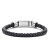 Frank 1967 Tough Leather Braided Bracelet, Black