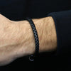 Frank 1967 Tough Leather Braided Bracelet, Black