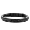 Frank 1967 Refined Braided Leather Bracelet, Black