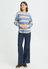 Fransa Melani Striped Sweater, Blue
