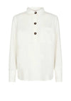 Freequent Flynn Half Button Shirt, Off White