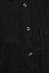 Freequent Lava Linen Midi Shirt Dress, Black