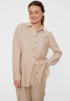 Freequent Lava Linen Shirt, Beige