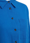 Freequent Lava Linen Shirt, Blue