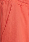 Freequent Lava Linen Ankle Trousers, Hot Coral