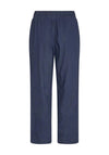 Freequent Lava Linen Ankle Trousers, Navy Blazer