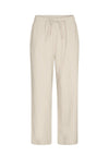 Freequent Lava Linen Ankle Trousers, Sand Melange