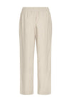 Freequent Lava Linen Ankle Trousers, Sand Melange