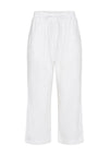 Freequent Lava Linen Ankle Trousers, Bright White