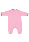 FS Baby Girl Dino Stripe Babygrow, Pink