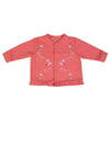 FS Baby Girl Ladybug Long Sleeve Jacket, Coral