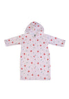 FS Baby Girl Ladybug Long Sleeve Hooded Towel, Pink