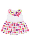 FS Baby Girl Polka Dot Dress, White
