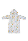 FS Baby Boy Dino Long Sleeve Hooded Towel, White