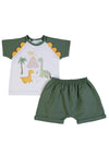 FS Baby Boy Dino Tee and Short Set, Green