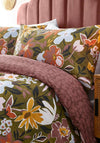 Furn Asterea Floral Print Duvet Cover Set, Olive/Pink