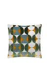 Riva Paoletti Bardot Geo Print Cushion 50x50cm, Gold/Blue