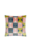 Riva Paoletti Bardot Geo Print Cushion 50x50cm, Pink/Avo Green
