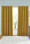 Furn Dawn Eyelet Blackout Curtains, Mustard