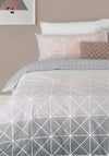 Furn Spectrum Geometric Gradient Duvet Cover Set, Grey/Pink