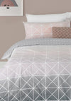 Furn Spectrum Geometric Gradient Duvet Cover Set, Grey/Pink