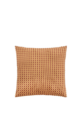 CHECKERED VELVET CUSHIONS CHOC
