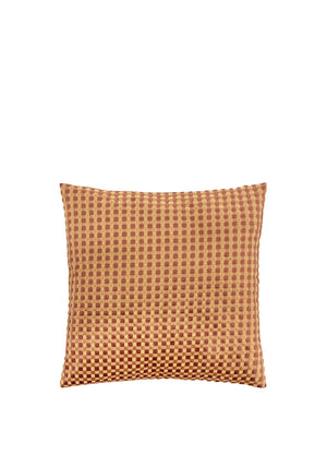 CHECKERED VELVET CUSHIONS CHOC